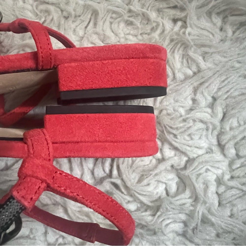 Doen Cristina T Strap Flat - Fuego Suede - Picture 8 of 9